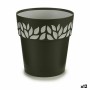 Self-watering flowerpot Stefanplast 94053 Cloe Anthracite Plastic 19 x 19 x 19 cm (12 Units)
