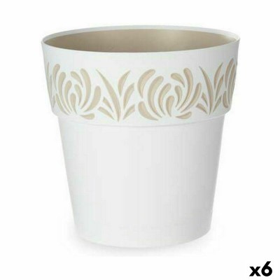 Self-watering flowerpot Stefanplast 88600 Gaia White Plastic 29 x 29 x 29 cm (6 Units)