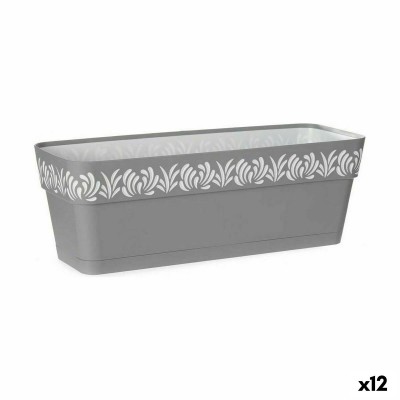 Planter Stefanplast 88801 Gaia Grey Plastic 49,5 x 17 x 19 cm (12 Units)