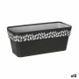 Jardinière Stefanplast 94373 Cloe Anthracite Plastique 13,3 x 12,3 x 29,3 cm (12 Unités)