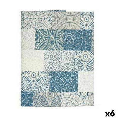Stain-proof tablecloth Kinvara AZULEJO-A AZULEJO-A Blue Thin canvas Anti-stain Tile 140 x 180 cm (6 Units)