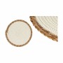Table Mat Gift Decor 89716 89716 White Natural Natural Fibre 30 x 1 x 30 cm (48 Units)