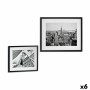 Cadre Gift Decor 94951 94951 Noir Bois verre Bâtiment 43 x 3 x 53 cm (6 Unités)