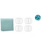 Rideau de Douche Berilo SC-POLY-UD1-GREEN SC-POLY-UD1-GREEN Vert turquoise Polyester 180 x 180 cm 30 x 5 x 19 cm Points (12 Unit