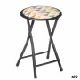 Tabouret Pliant Gift Decor 70950 Geometric Noir PVC Métal 30 x 30 x 45 cm 30 x 69 x 7 cm (10 Unités)