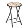 Folding Stool Gift Decor 70950 Geometric Black PVC Metal 30 x 30 x 45 cm 30 x 69 x 7 cm (10 Units)