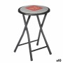 Folding Stool Gift Decor 70951 Hand Made Brown Black Grey Tile PVC Metal 30 x 30 x 45 cm 30 x 69 x 7 cm (10 Units)