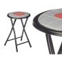 Folding Stool Gift Decor 70951 Hand Made Brown Black Grey Tile PVC Metal 30 x 30 x 45 cm 30 x 69 x 7 cm (10 Units)