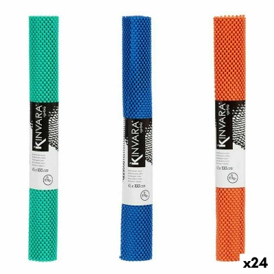 Non-slip Mat Kinvara SJ-A104-2 SJ-A104-2 Blue Rubber Plastic 45 x 100 cm 45 x 0,01 x 100 cm 5 x 45 x 5 cm (24 Units)