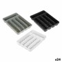 Cutlery Organiser Kinvara CN19128-1 CN19128-1 White Black Grey Natural rubber polypropylene TPR 22,5 x 4,5 x 32 cm (24 Units)