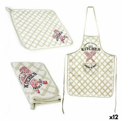 Ensemble de Cuisine Kinvara 1105 1105 Blanc Polyester 2 Pièces
