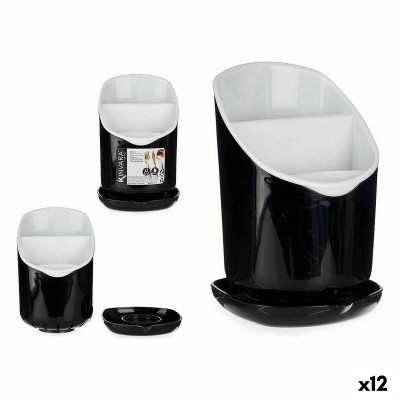 Cutlery Drainer Kinvara AP-9143 AP-9143 White Black Plastic 12 x 19 x 12,5 cm Dinner suit (12 Units)