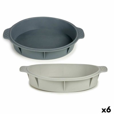 Moule à pâtisserie Kinvara HH156 HH156 Gris clair Gris foncé Silicone 30 x 4,5 x 26 cm Rond (6 Unités)