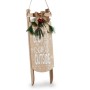 Décoration Suspendue Krist+ HLS21084 HLS21084 Blanc Vert Beige Bois MDF Traîneau 20 x 5 x 69 cm Panneau (6 Unités)