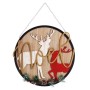 Décoration Suspendue Krist+ HLS21024-1 HLS21024-1 Blanc Noir Rouge Naturel Métal Bois MDF renne de noël 29 x 1 x 29 cm Panneau (