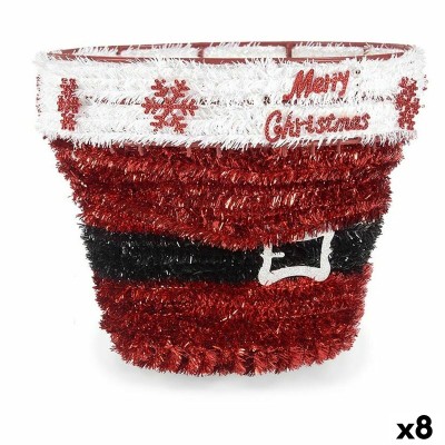 Décorations de Noël Krist+ 19CD070 19CD070 Blanc Noir Rouge Panier 27 x 22 x 27 cm guirlande (8 Unités)
