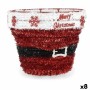 Décorations de Noël Krist+ 19CD070 19CD070 Blanc Noir Rouge Panier 27 x 22 x 27 cm guirlande (8 Unités)