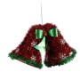 Décorations de Noël Krist+ 18CH405 18CH405 Blanc Rouge Vert polypropylène PET Cloches 21 x 14 x 10 cm Pendentif guirlande (12 Un
