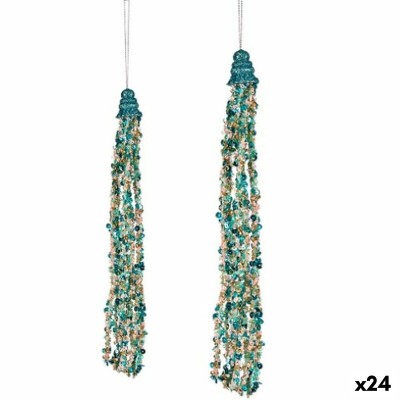 Décorations de Noël Krist+ R201-039(2)-6 R201-039(2)-6 Bleu Guirlandes 3,5 x 2,5 x 35,5 cm Pendentif (24 Unités)
