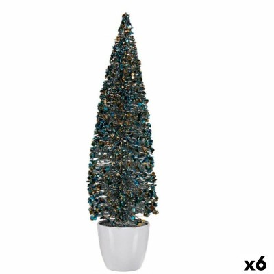 Sapin de Noël Krist+ 2402/15-2-6 2402/15-2-6 Bleu Doré Plastique Sapin de Noël 10 x 38 x 10 cm (6 Unités)