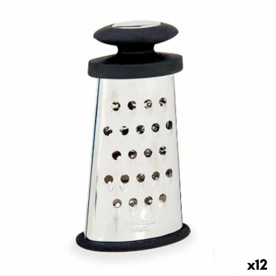 Gratoir Kinvara KT1210376 KT1210376 Noir Argenté Argent Acier inoxydable TPR 9 x 15,5 x 4,2 cm 8,2 x 15,5 x 4,2 cm (12 Unités)