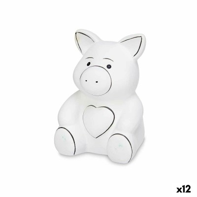 Paint Your Own Money Box Pincello 19282 19282 Ceramic Pig 9 x 11,8 x 8,5 cm 9 x 12,5 x 10 cm (12 Units)