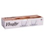 Tasse avec sous-tasse Vivalto 41088 41088 Transparent verre 170 ml (6 Unités)