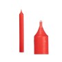 Candle Set Acorde 123-C-AR 123-C-AR Red 2 x 2 x 15 cm 6 x 15 x 4 cm (12 Units)