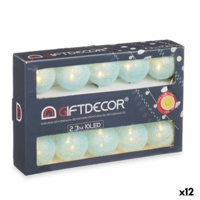Wreath of LED Lights Gift Decor BL-004 BL-004 Blue 2,3 m 31 x 20 x 6,5 cm Ball (12 Units)