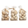 Set of Decorative Balls Gift Decor 8 8 White Brown 14 x 31 x 10 cm (12 Units)