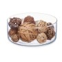 Set of Decorative Balls Gift Decor 7 7 White Brown 20 x 30 x 10 cm (12 Units)