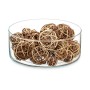 Set of Decorative Balls Gift Decor 3 3 White Brown 10 x 30 x 10 cm (12 Units)