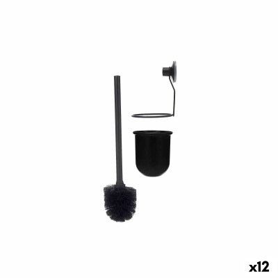 Toilet Brush Berilo CN-W3100-15 CN-W3100-15 Black Steel ABS 10 x 36 x 10 cm (12 Units)