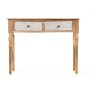 Meuble d'Entrée avec 2 Tiroirs Gift Decor 35 35 Blanc Marron 98 x 77 x 42 cm Rayures