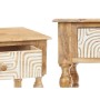 Meuble d'Entrée avec 2 Tiroirs Gift Decor 34 34 Blanc Marron 98 x 77 x 42 cm Courbe