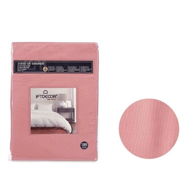 Jeu de draps Gift Decor RED-135 RED-135 Rose Lit ½ persones 3 Pièces
