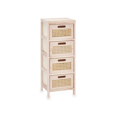 Caisson à Tiroirs Gift Decor 923515-4 Rattan Naturel 27 x 73 x 25 cm 4 tiroirs