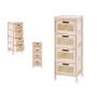 Caisson à Tiroirs Gift Decor 923515-4 Rattan Naturel 27 x 73 x 25 cm 4 tiroirs