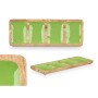 Tray with Compartments Gift Decor MALI-941 G MALI-941 G Green 46 x 3 x 17 cm (6 Units)