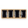 Tray with Compartments Gift Decor MALI-941 B MALI-941 B Black 46 x 3 x 17 cm (6 Units)