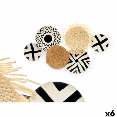Décoration murale Gift Decor 23SMB8404 23SMB8404 Blanc Marron Noir Métal 60 x 40 x 5 cm (6 Unités)