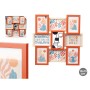 Photo frame Gift Decor 411408B 411408B Multicolour Metal MDF Wood (6 Units)