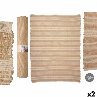 Tapis Gift Decor NO.03 NO.03 Blanc Marron 180 x 240 cm 92 x 16 x 20 cm (2 Unités)