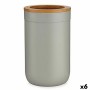 Toothbrush Holder Berilo BP16-103G BP16-103G Brown Grey Bamboo polypropylene 7,7 x 11,5 x 7,7 cm (6 Units)