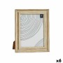 Photo frame Gift Decor 636588H 636588H Brown Golden Wood Crystal Plastic (6 Units)
