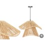 Suspension Gift Decor 24B513 24B513 Noir Naturel Métal Papier 40 W 41 x 30 x 41 cm (4 Unités)
