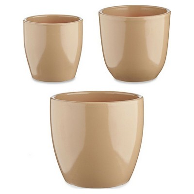 Set of pots Ibergarden CAZORLA-1019 CAZORLA-1019 Beige Clay 22,5 x 19 x 22,5 cm