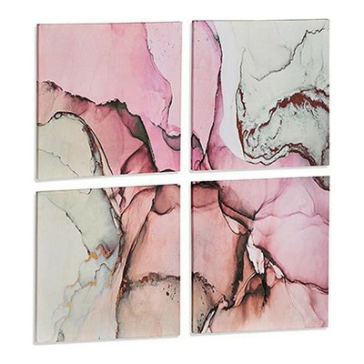 Canvas Gift Decor PC342107 PC342107 Canvas 35 x 7 x 35 cm Marble (4 Pieces)