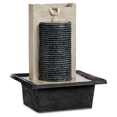 Fontaine Gift Decor 31F 31F Noir Gris Résine Plastique