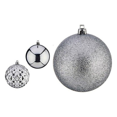 Boules de Noël Krist+ HM20220-003 HM20220-003 Argenté PVC Ø 8 cm 3 Unités